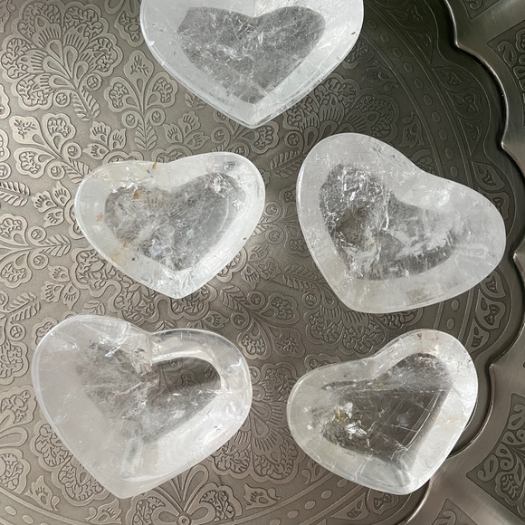 Crystal quartz heart dish - Picture 4 of 5